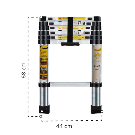 Escalera telescópica extensible 2-3-4 mt